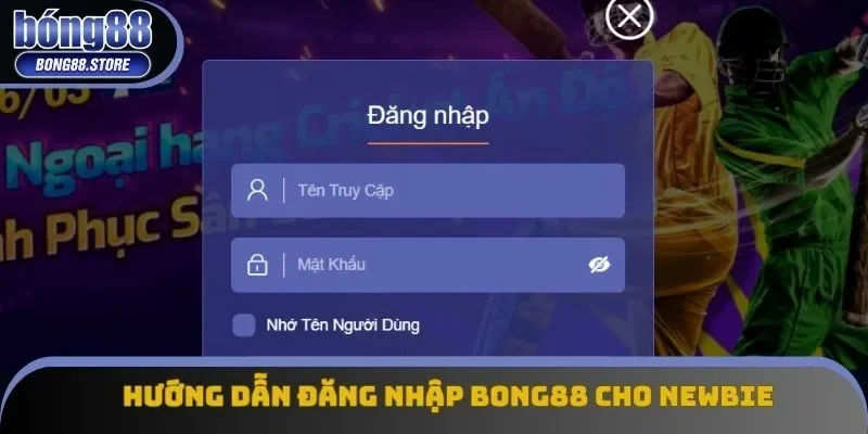 Hướng dẫn đăng nhập Bong88 cho newbie 